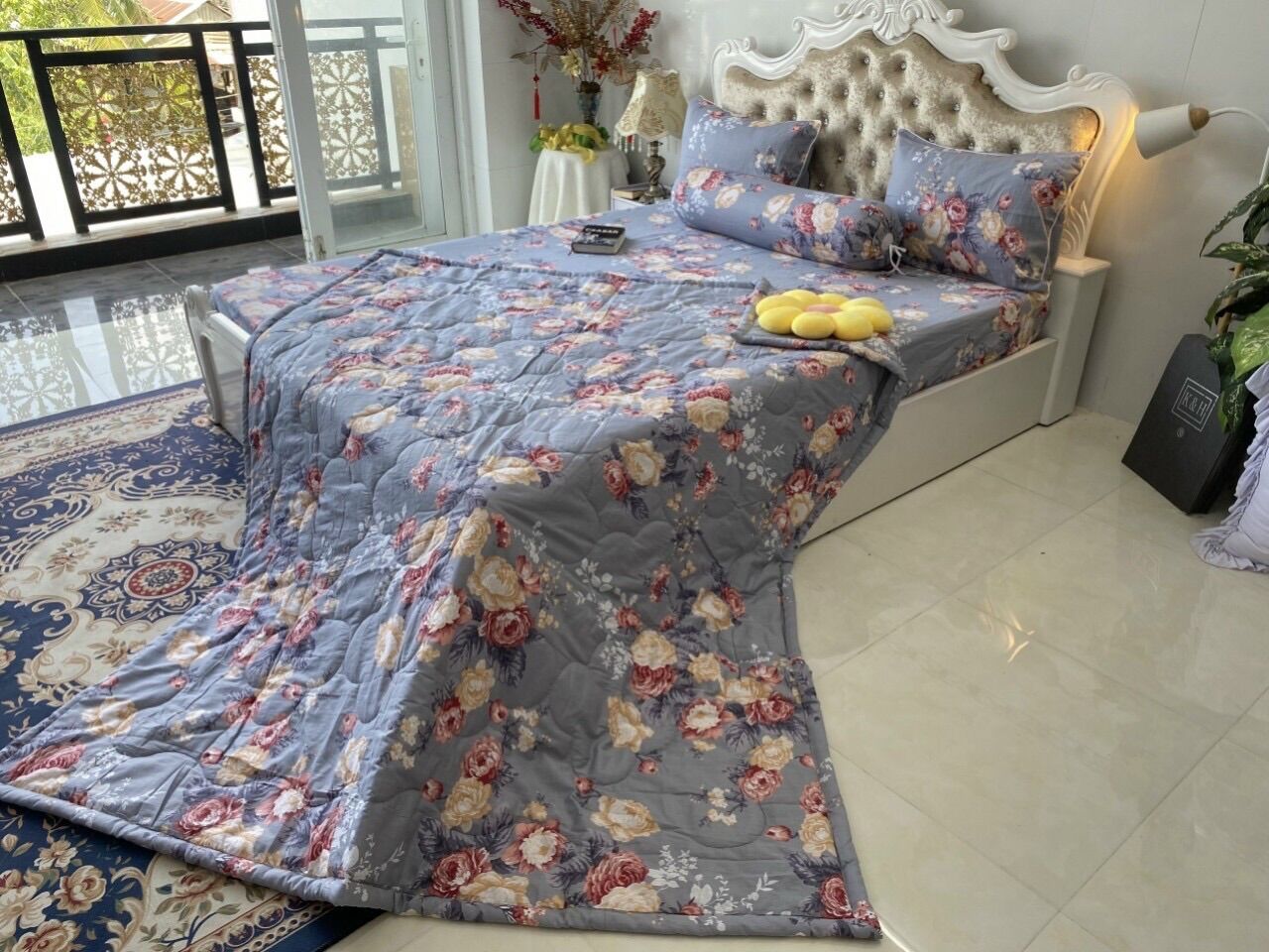 Set 5 CHĂN DRAP ÁO GỐI COTTON HÀN QUỐC
