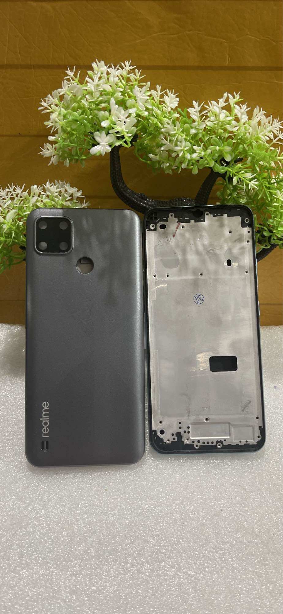 Vỏ điện thoại thay thế realme c21y / realme c25 full bộ có luôn khay sim với kính camera sau hàng chuẩn giá tốt