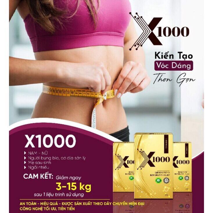 Vua Giảm Cân X1000 Ngân 98 Cam Kết Giảm 3-15kg Cực Mạnh Cho Cơ Địa Khó Giảm chính hãng 100%