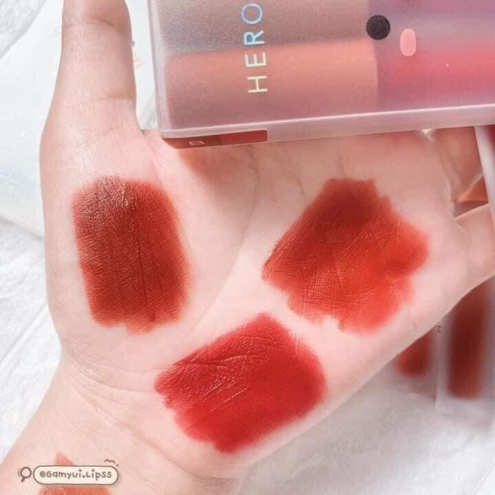 Set 3 Cây Son Kem Lì HERORANGE Velvet