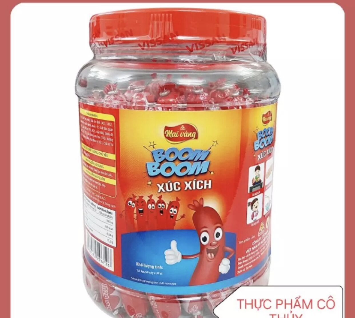 [✅CHẤT LƯỢNG✅] Xúc xích ăn liền boom boom , mai vàng  lọ 50 cây x 23 g