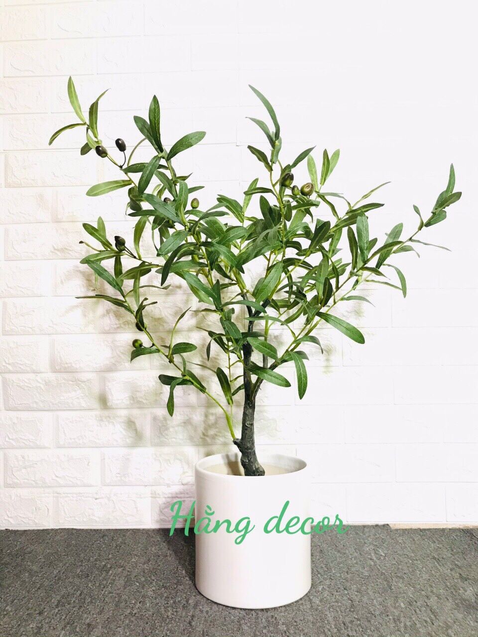 Cây giả cao cấp - cây oliu giả (size 85cm và 130cm) hằng decor