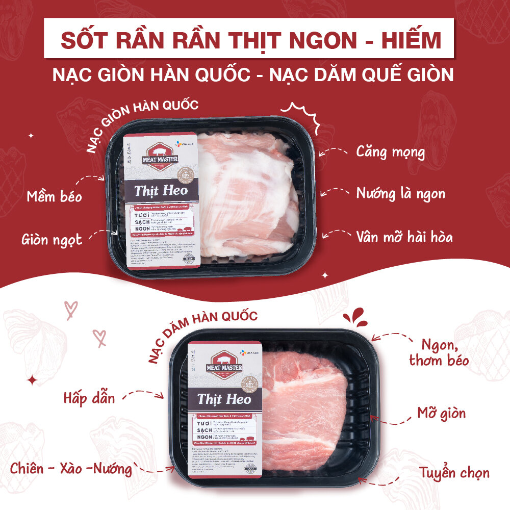Combo tiết kiệm Heo đa năng - Sườn non Meat Master ( 400 G ) - Combo thịt