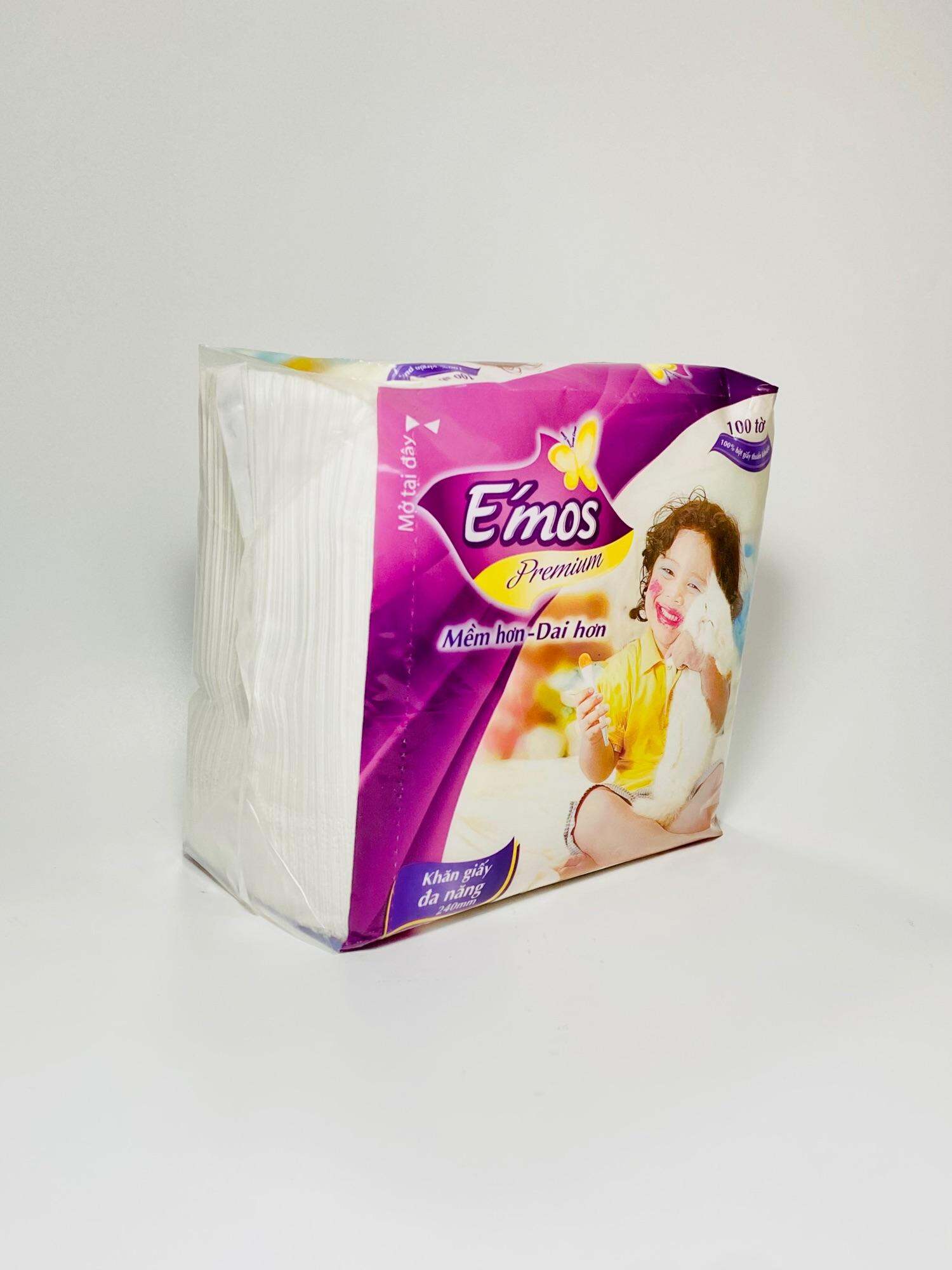 Combo 10 Khăn ăn vuông Emos 24x24 cm - Khăn giấy lụa