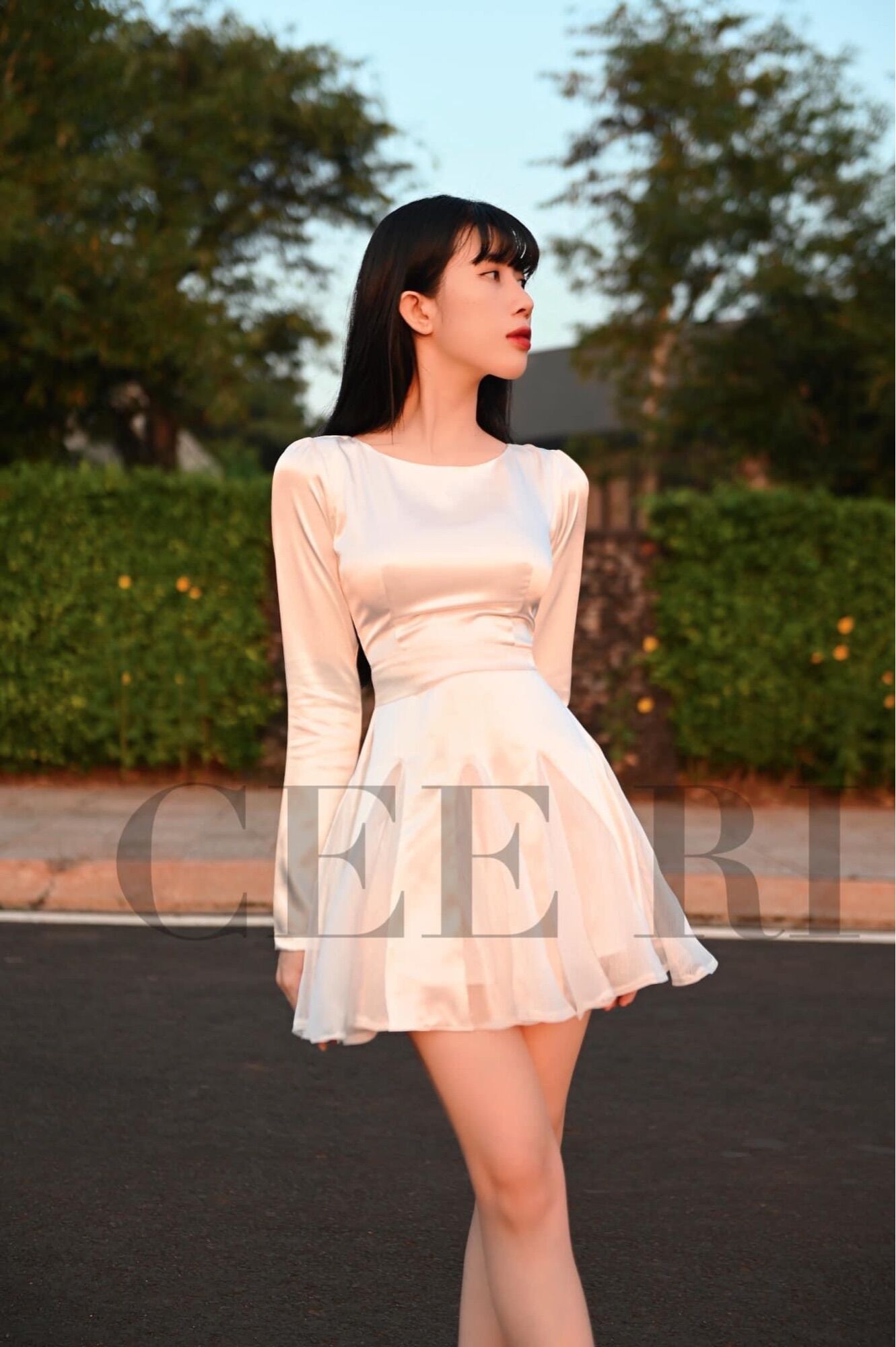 Váy lụa dáng ngắn xoè - có lớp lót ( Ảnh thật - Chính chủ CEE RI )