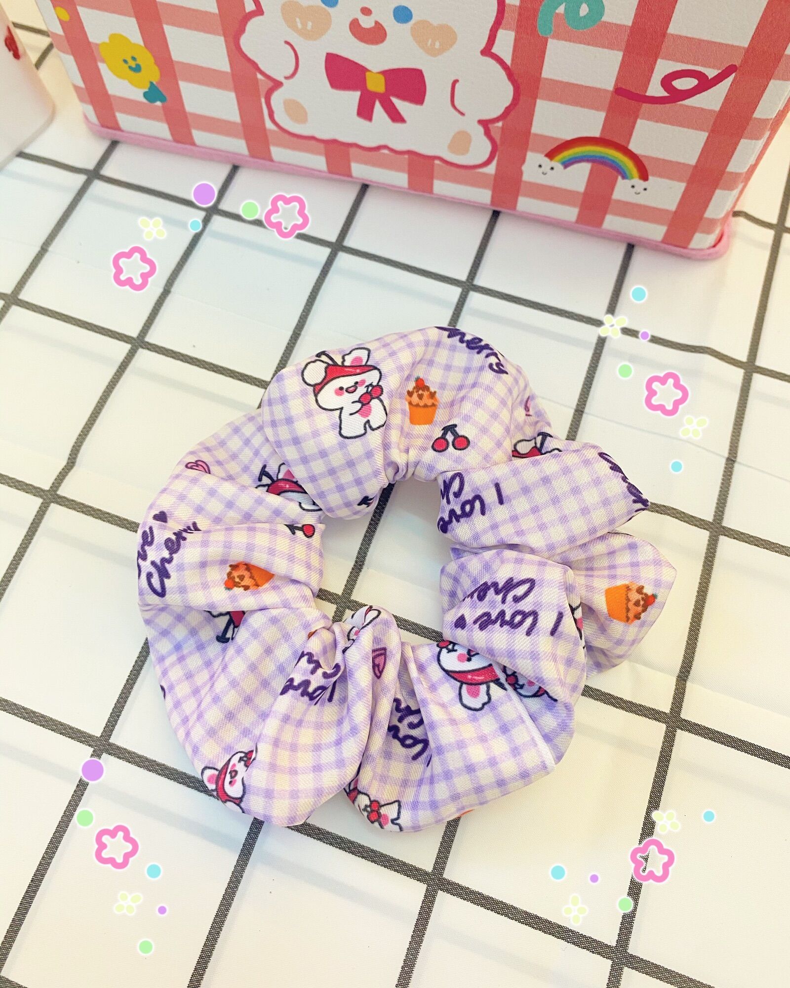 (Ảnh Thật) Dây buộc tóc , cột tóc vải , Scrunchies Dễ Thương Hot Hit