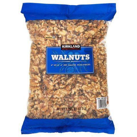 Hạt óc chó Kirkland Organic Walnuts của Mỹ túi 1360gr