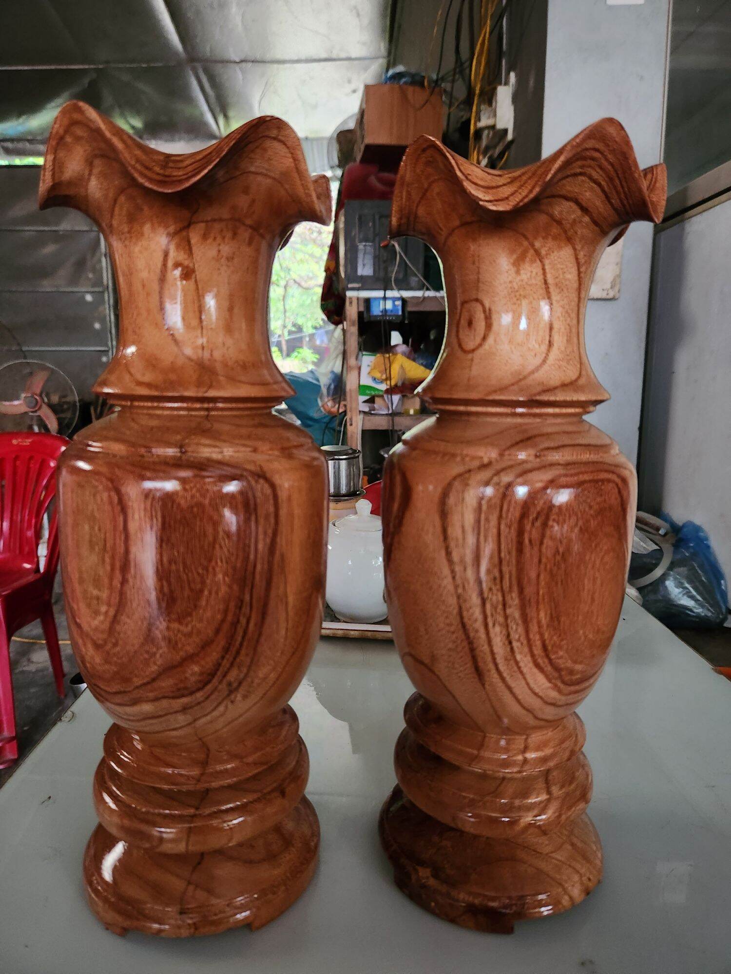 lục bình gỗ xoan giá một đôi