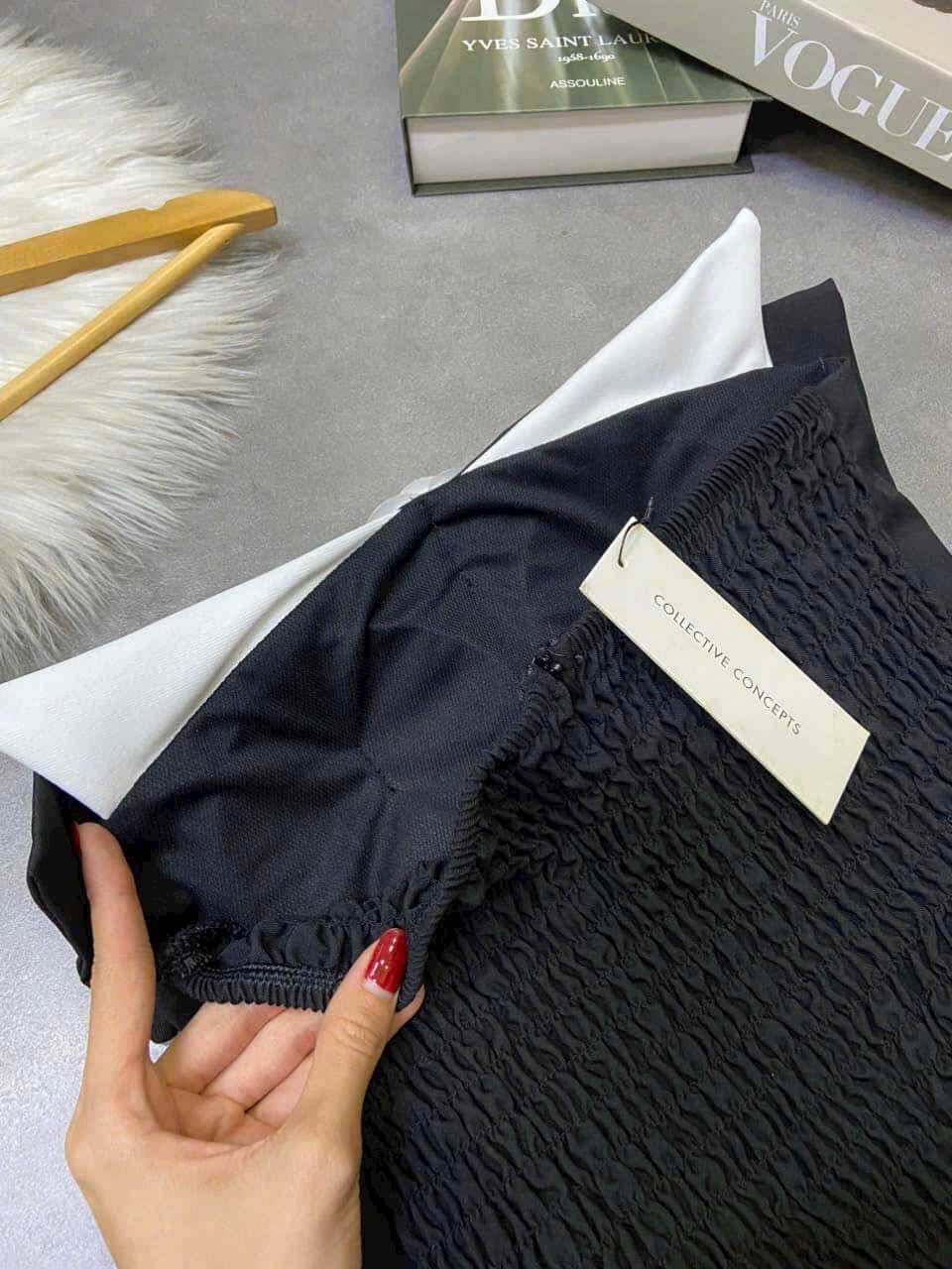Set đầm xòe đính hoa MPB kèm quần bí