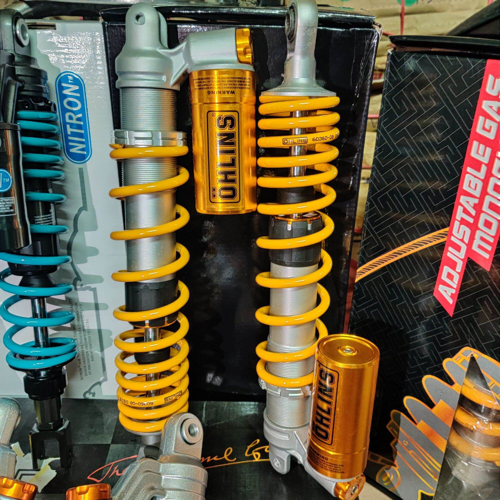 Phuộc Ohlins bình dầu dưới gắn SHVN 38cm