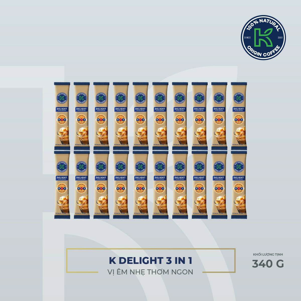 [HCM]CÀ PHÊ HÒA TAN DELIGHT 3IN1 1275G