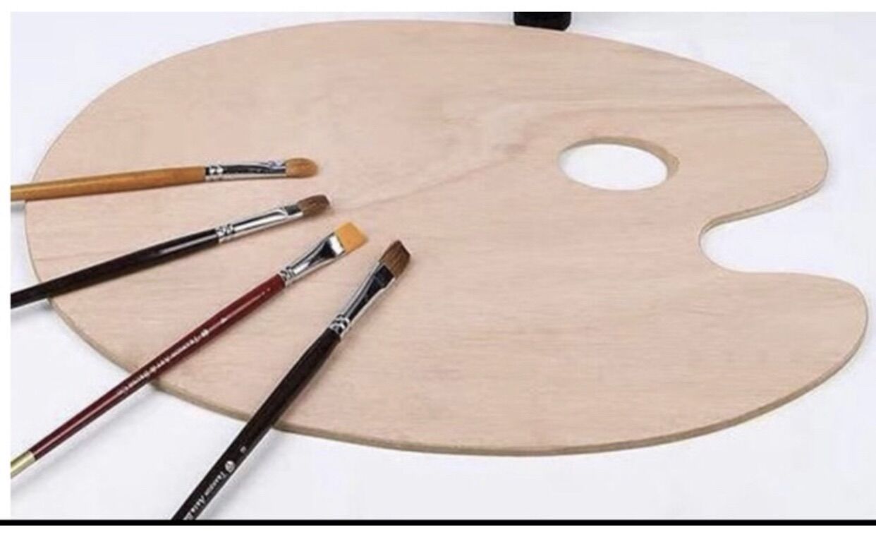 Pallet Pha Màu Bằng Gỗ, Bảng Pha Màu Gỗ Kích Cỡ A3