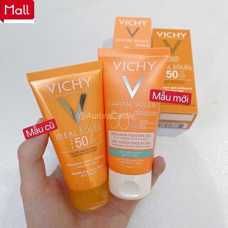 Kem Chống Nắng Vichy - Kem Chống Nắng Vichy Spf 50 Uva+Uvb Vichy Capital Soleil Mattifying Dry Touch Face Fluid 50Ml