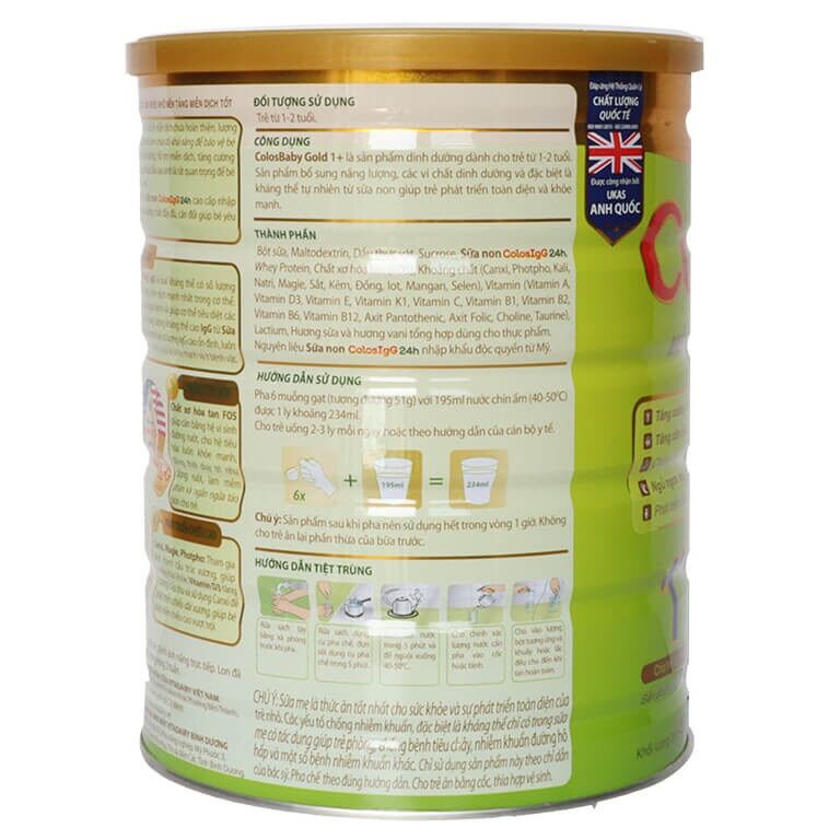 Combo 2 hộp Colosbaby Gold 1+ 800gr (date 2026 có tích xu)