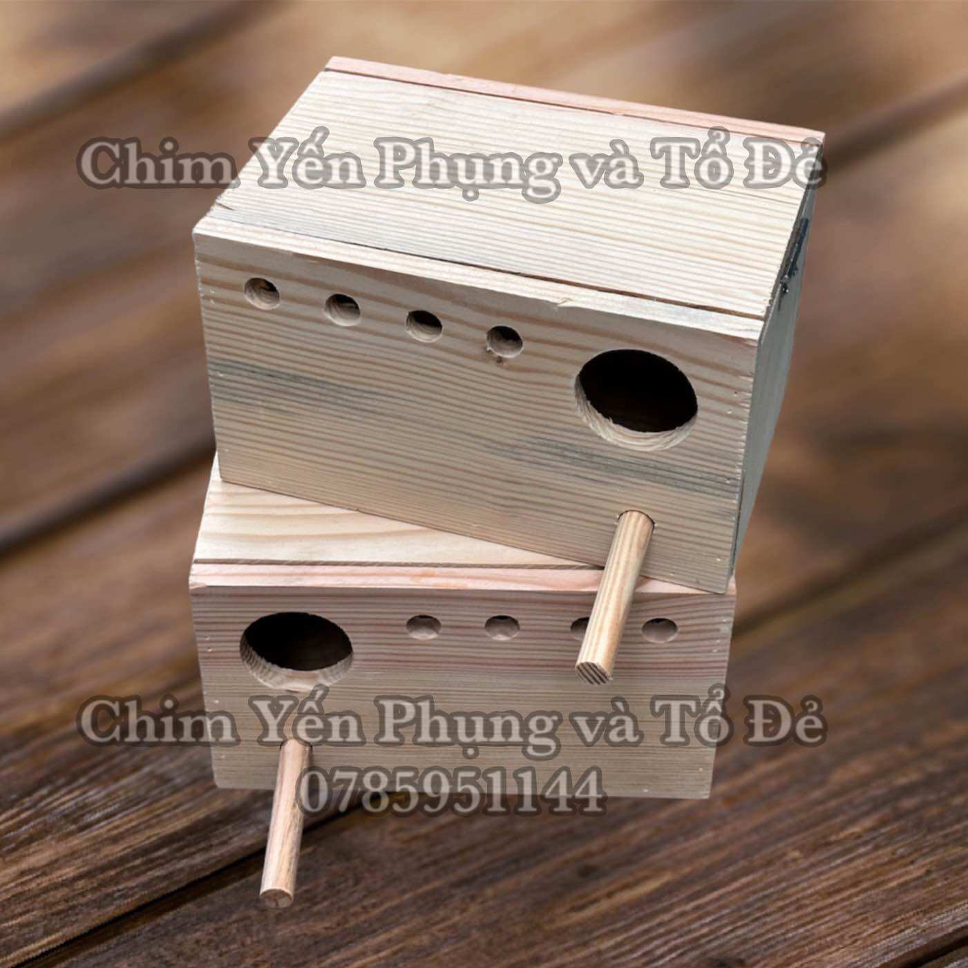 Combo 2 tổ đẻ cho chim Yến Phụng [mẫu cơ bản] chất liệu thông Mỹ.