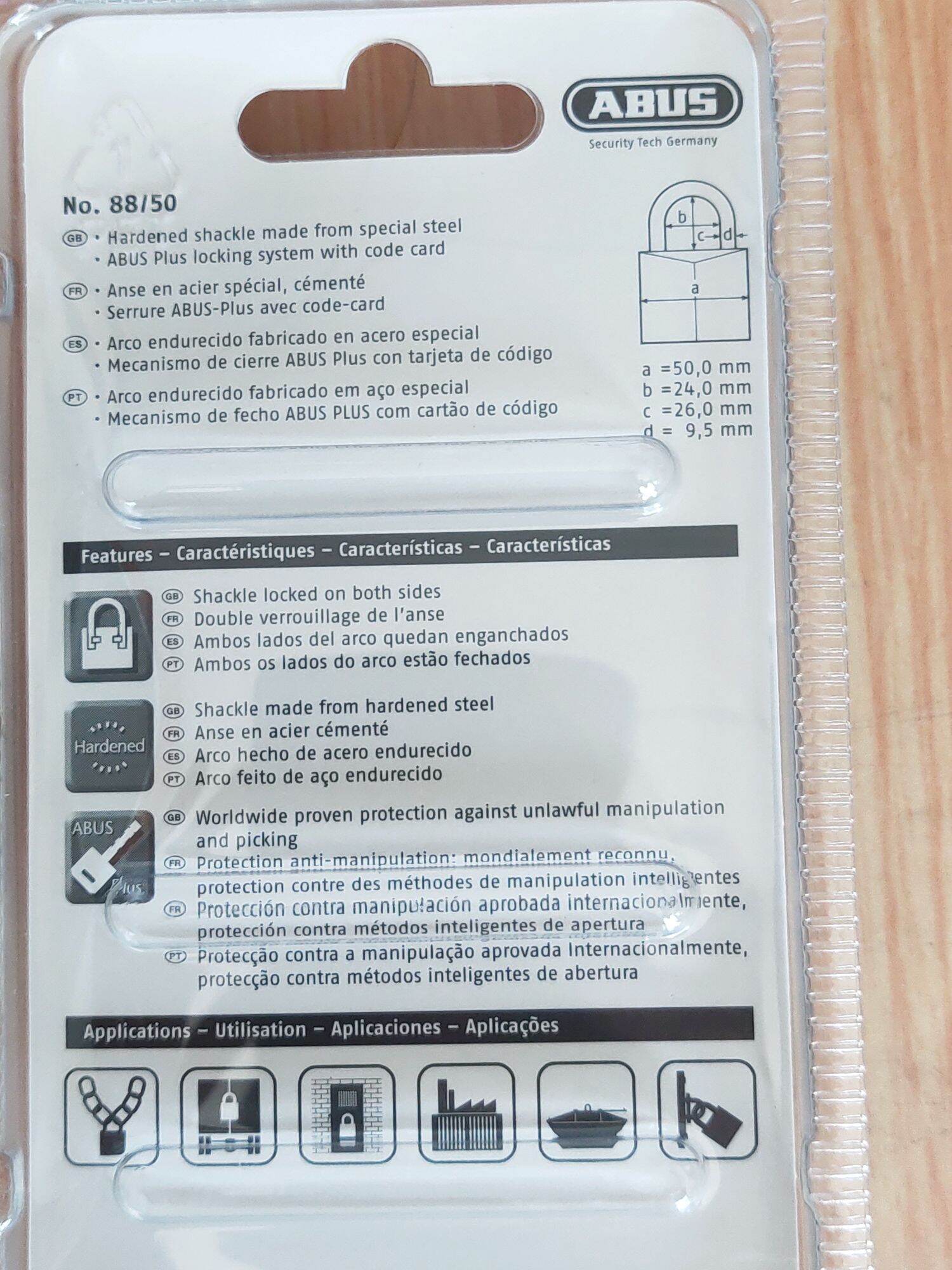 [CHÍNH HÃNG] Khóa Đồng ABUS Cao Cấp 88/50 MADE IN GERMANY