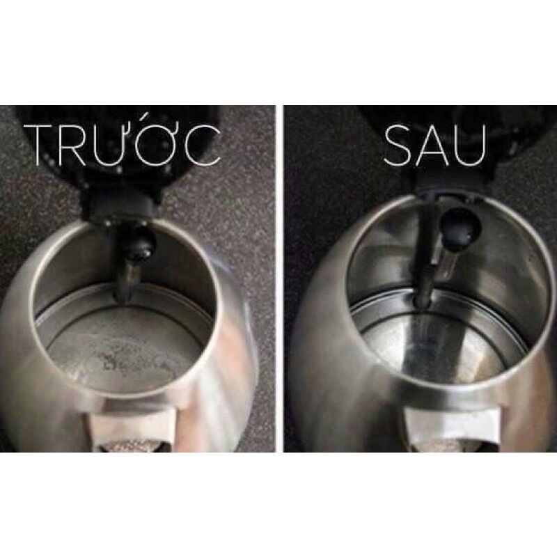 Bột tẩy cặn ấm siêu tốc, máy pha cà phê Denkmit Đức - tẩy cặn canxi bình thủy, bình đun