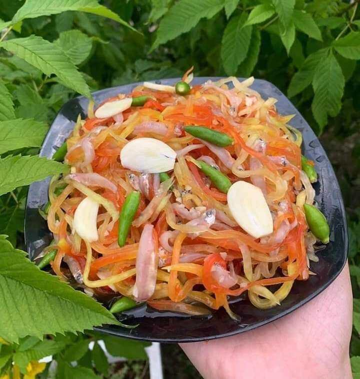 Mắm tép bạc đất trộn đu đủ 600g