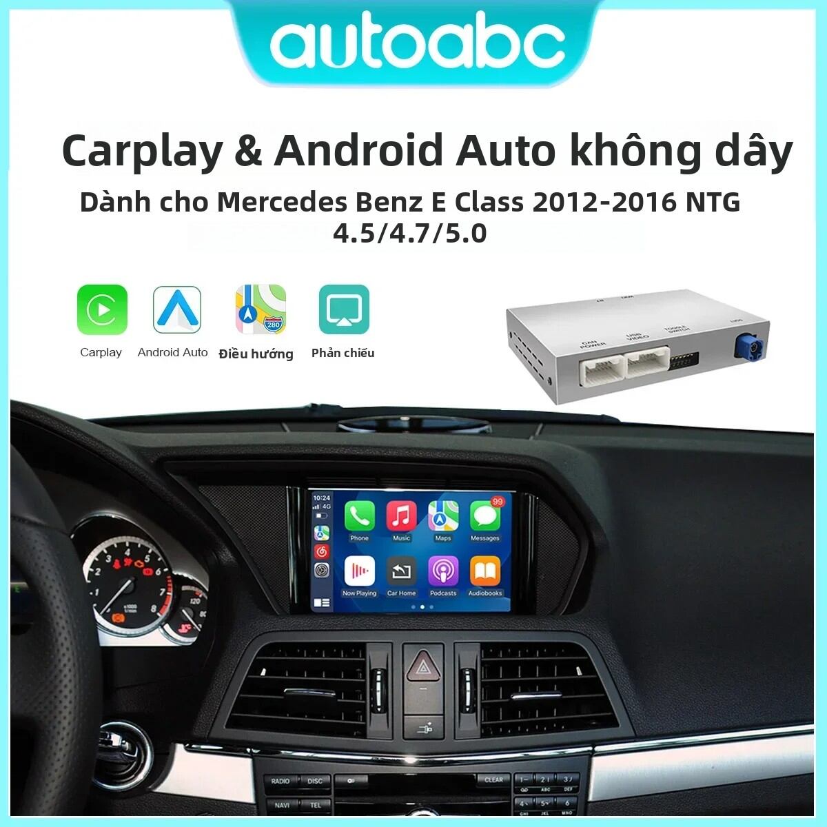 CarPlay Không Dây Cho Mercedes Benz E-Class W212 E Coupe C207 NTG4.5/4.7 NTG 5.0 2012-2016 Với Mirror Link AirPlay Car Play Giá 6,306,000 Đồng*Miễn phí vận chuyển