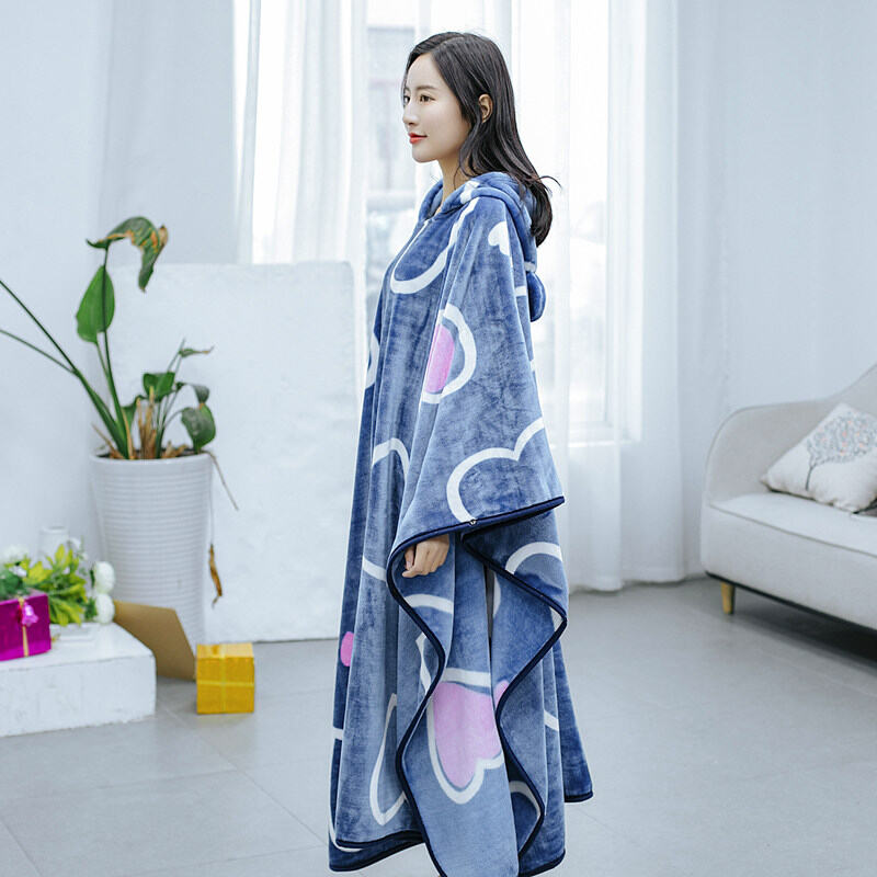 Thảm choàng vai mùa xuân hè dày dặn mẫu mới thảm ngủ trưa thảm điều hòa flannel thảm choàng đa chức năng cho người lười