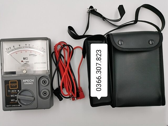 Đồng hồ đo điện trở cách điện APECH 1000MΩ 500V   | Điện trở cách điện, kiểm tra an toàn điện, đo ACV, đo MΩ, kiểm tra pin.