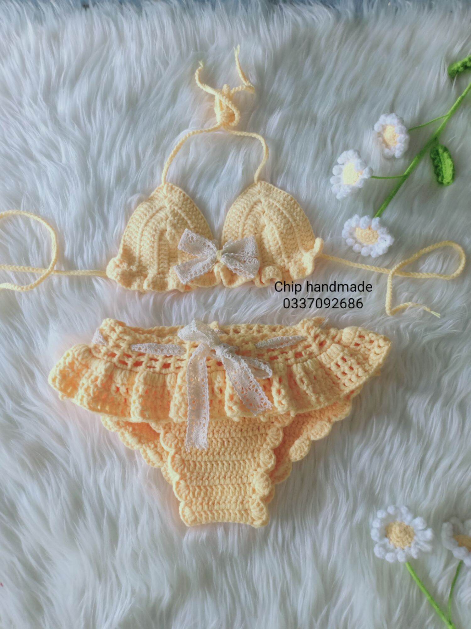 bikini len handmade cho bé