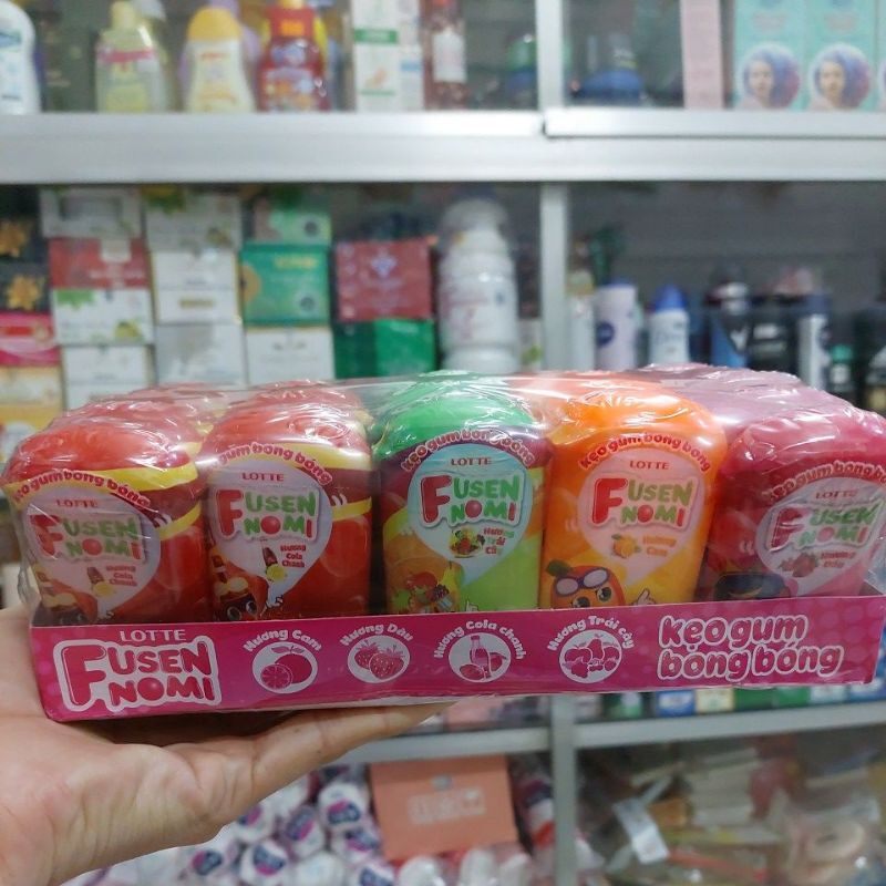 Combo 5 hộp kẹo gum trái cây fusen nomi đủ mùi cho bé