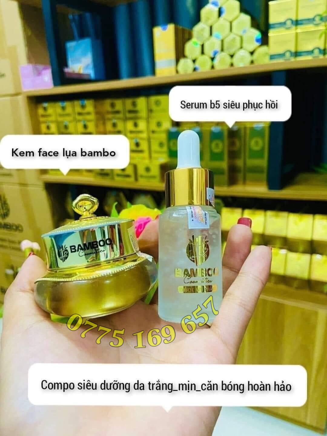 [𝐂𝐡𝐢́𝐧𝐡 𝐇𝐚̃𝐧𝐠] Combo kem face Bamboo và serum B5 Bamboo (Kèm Quà)