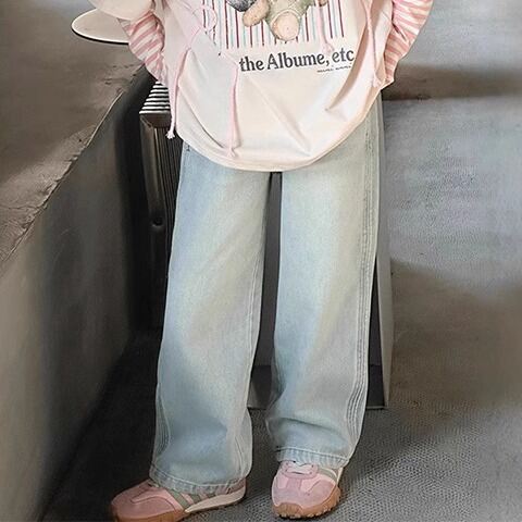 Spring Autumn Faux Two-Piece T-Shirt for Girls - 2