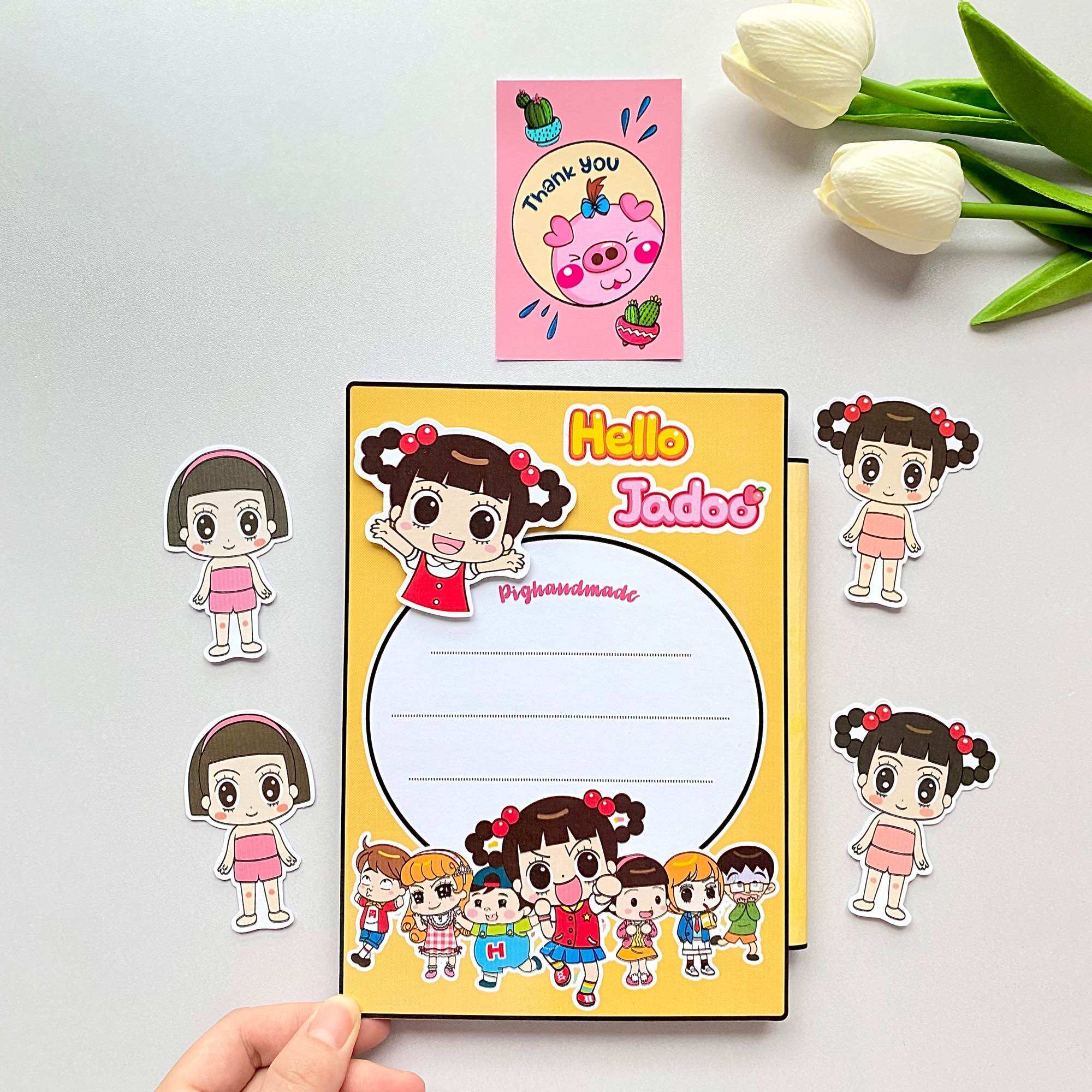 Sách búp bê giấy Jadoo vs Minji