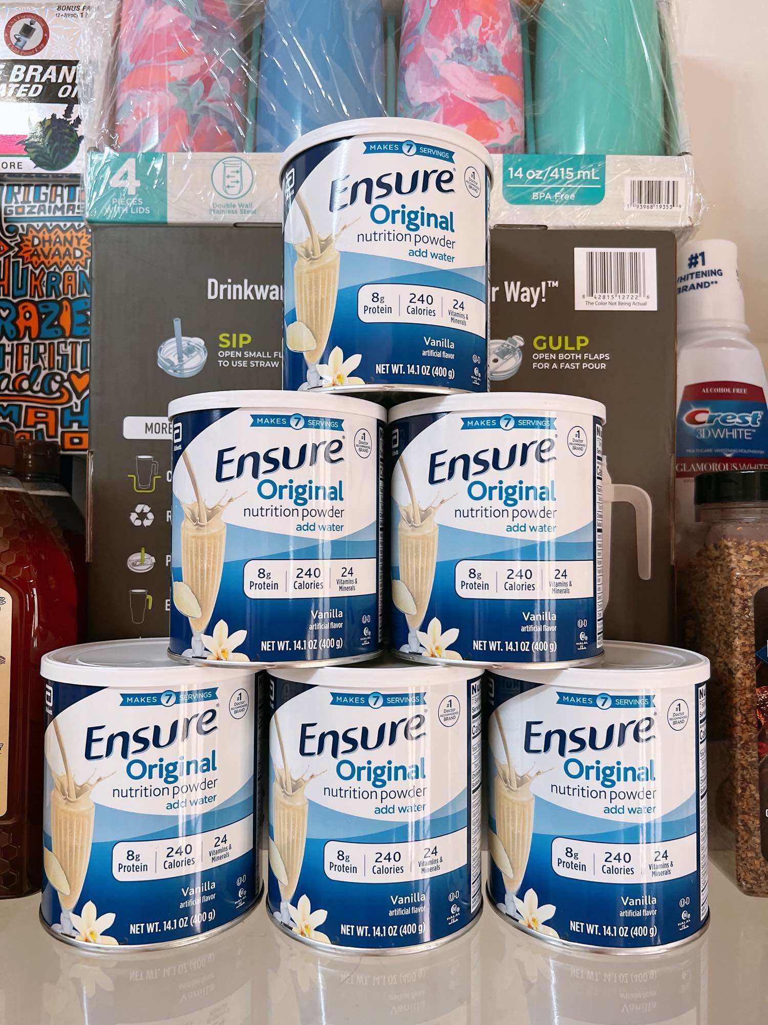 Sữa bột Ensure Vani 400g Mỹ - Nguyên thùng 6 hộp.
