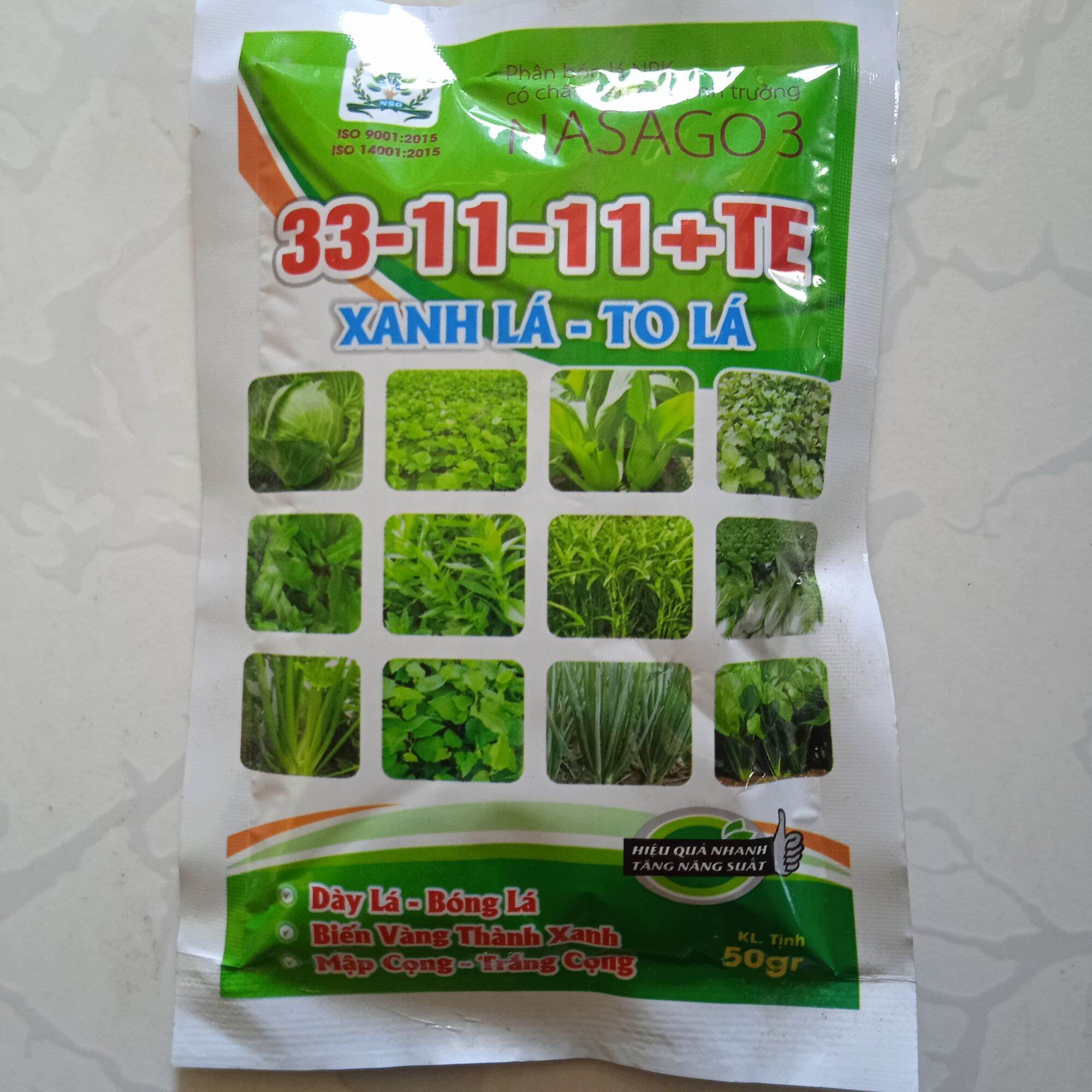 Phân bón 33 - 11 - 11 + TE kích đâm chồi, vọt đọt, nẩy tược, xanh lá, to lá hoa kiểng cây giống rau màu
