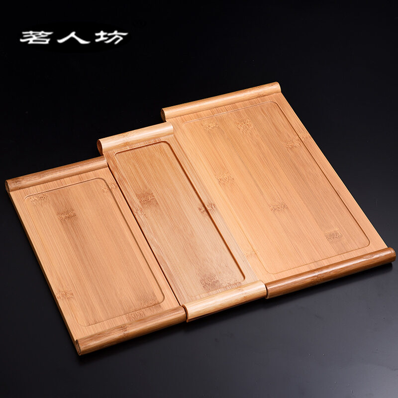 Small Tea Tray Bamboo Tea Tray Single Office Home Mini Rectangular Tea Tray Small Tea Set