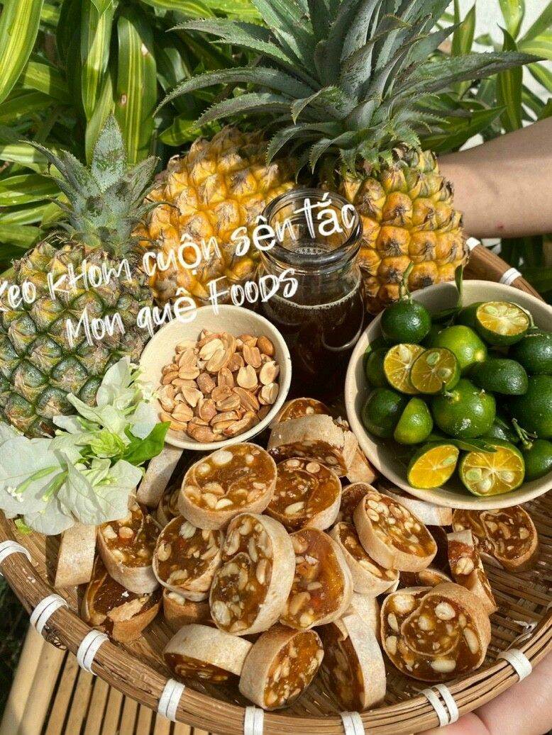 Kẹo khóm sên tắc cuộn bánh tráng 500g