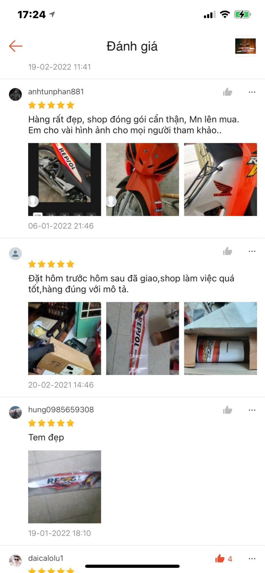 Bộ tem Wave A Repsol New hàng nhập Thái Lan