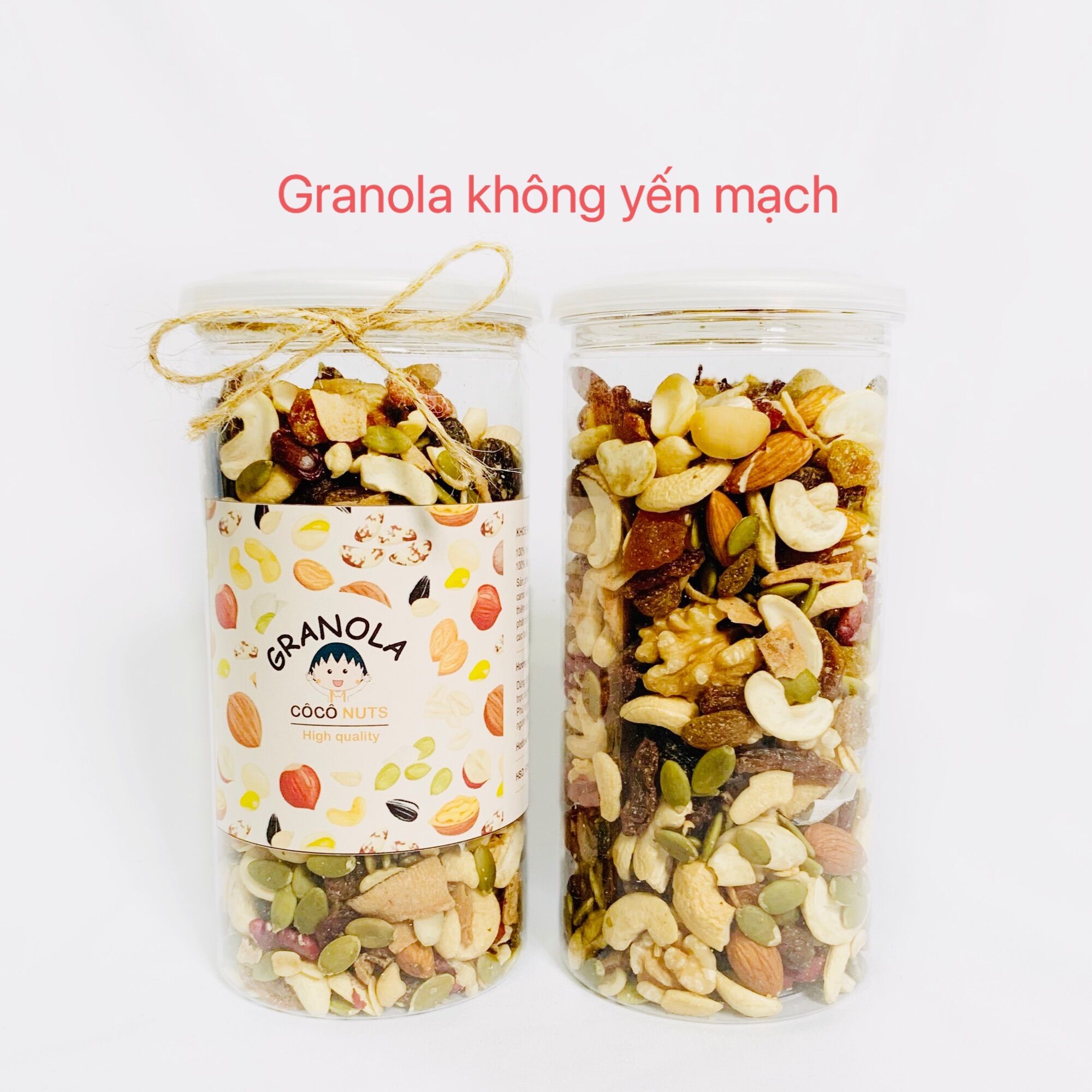 500g Granola cao cấp không yến mạch Coconuts, granola ăn kiêng siêu hạt