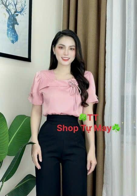 Áo Kiểu Nữ Cổ Vuông Công Sở HOT