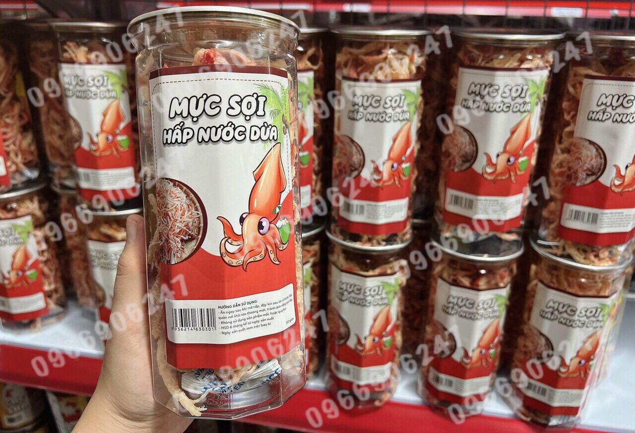 Mực sợi hấp nước dừa loại ngon