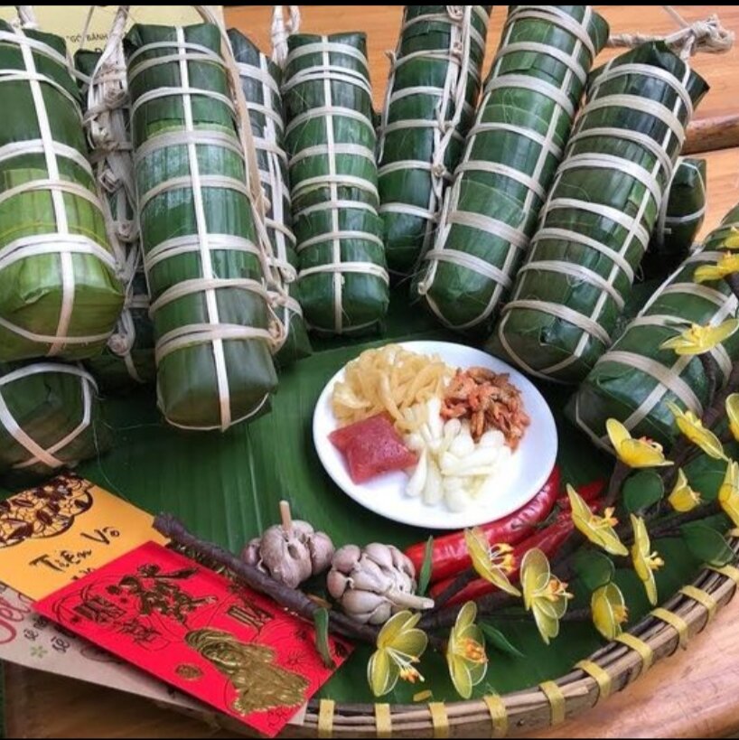 2 cây bánh tét không nhân (1_cay 1kg)