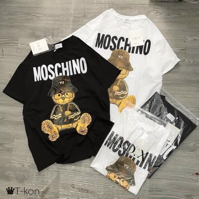 Áo thun Unisex Gấu Moschino form rộng giấu quần chất mềm đẹp hàng Quảng Châu Zoteshop