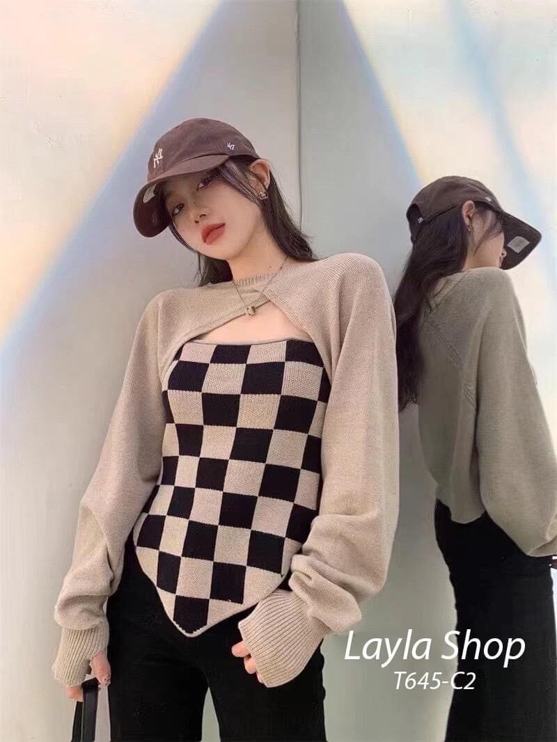 Set 2 Món Croptop Tay Dài ZicZac