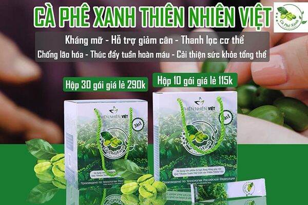 cafe xanh yên hộp nhỏ (10 gói )