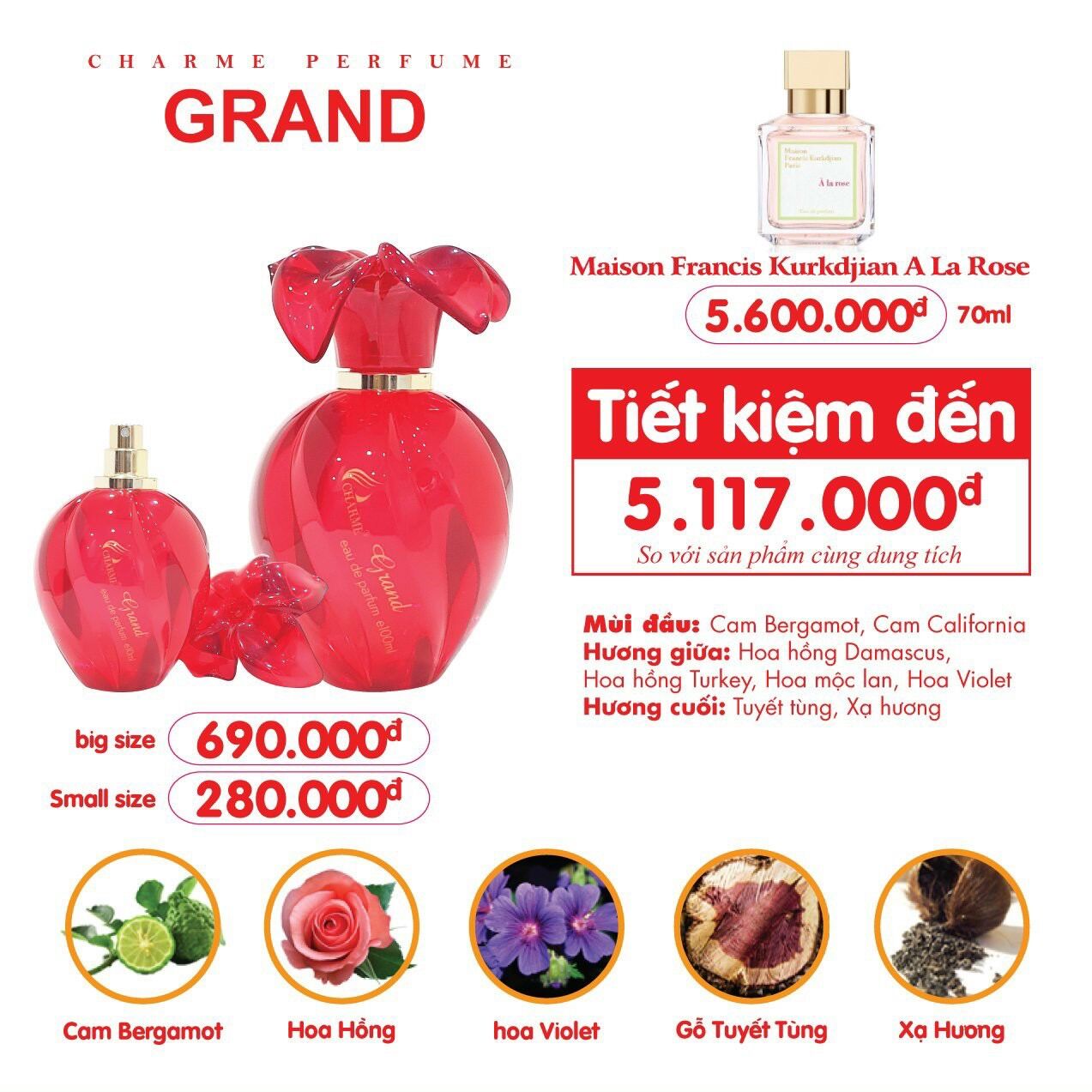 Nước hoa nữ GRand ( size nhỏ ) mẫu nhỏ