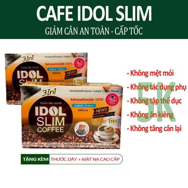 Cà Phê Giảm Cân Idol Slim Coffee Cafe Giảm Cân Cấp Tốc Thái Lan 3in1