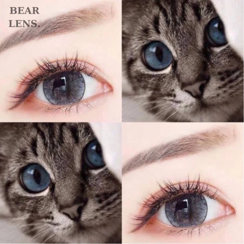 Lens xám mắt mèo giãn to