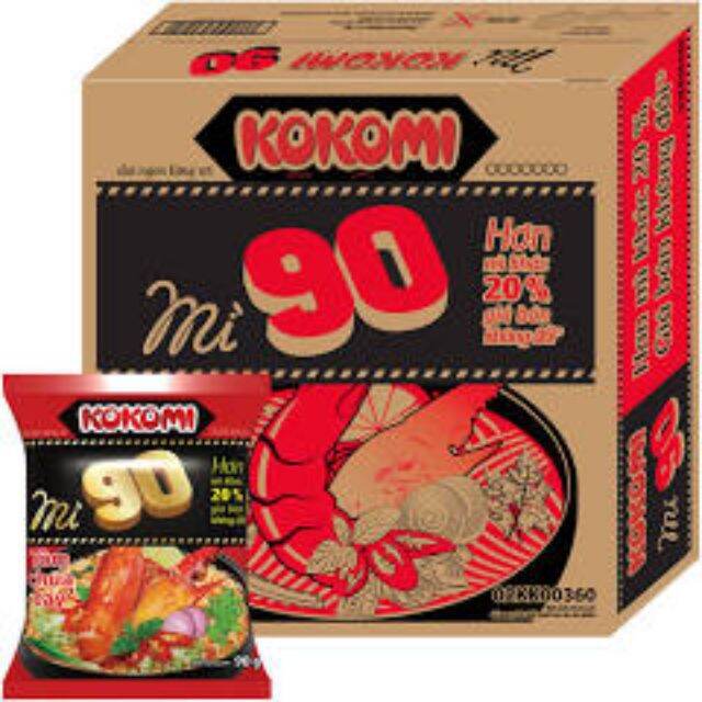 Mì tôm kokomi tôm chua cay 90 thùng 30 gói