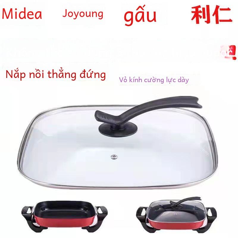 Nắp Nồi Bằng Thép Không Gỉ Thủy Tinh Vuông 30cmx30cm Chịu Nhiệt Cho Bếp Điện Áo Dụng Cụ Nấu Chảo Phụ