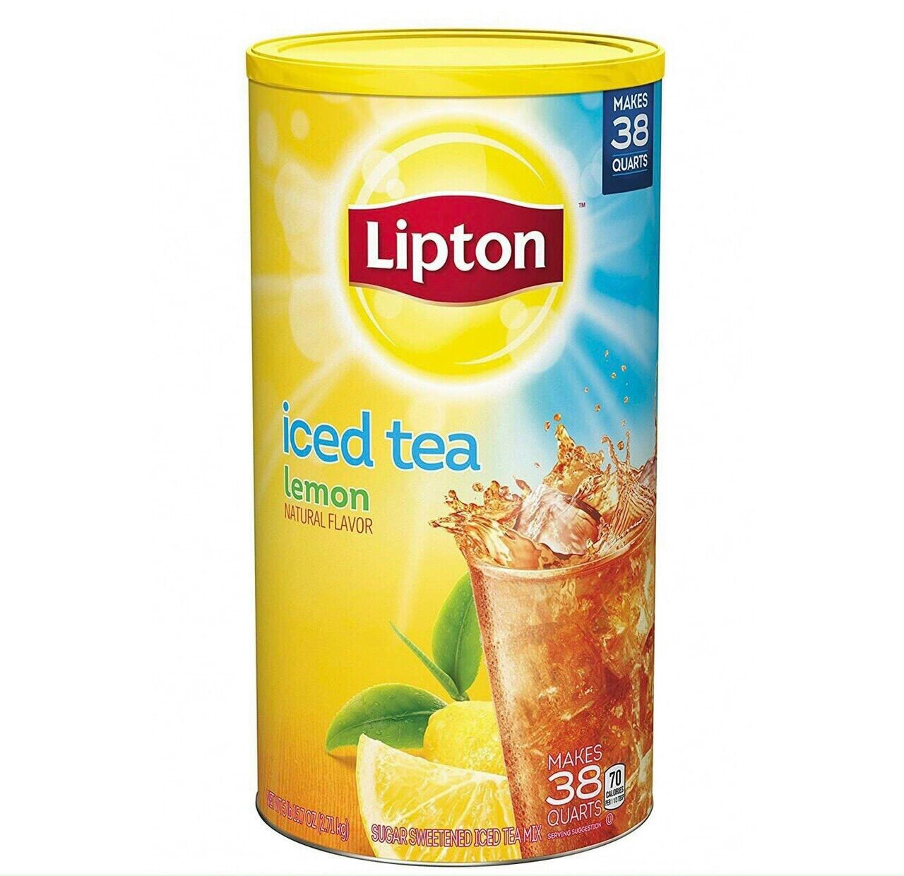 Bột pha trà chanh Lipton Iced Tea của Nestle Mỹ hộp 2540gr