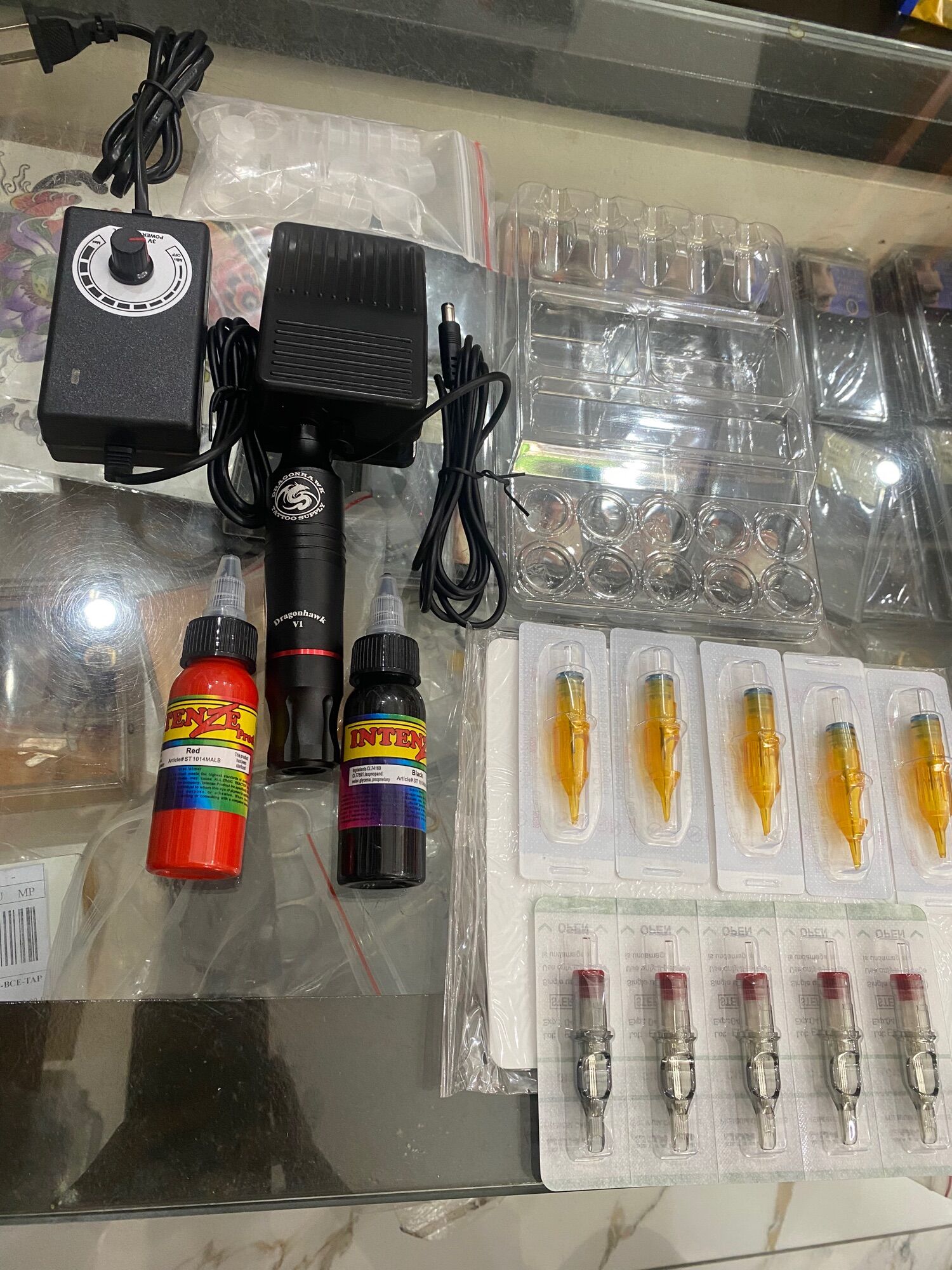 Combo máy xăm Pen + phụ kiện