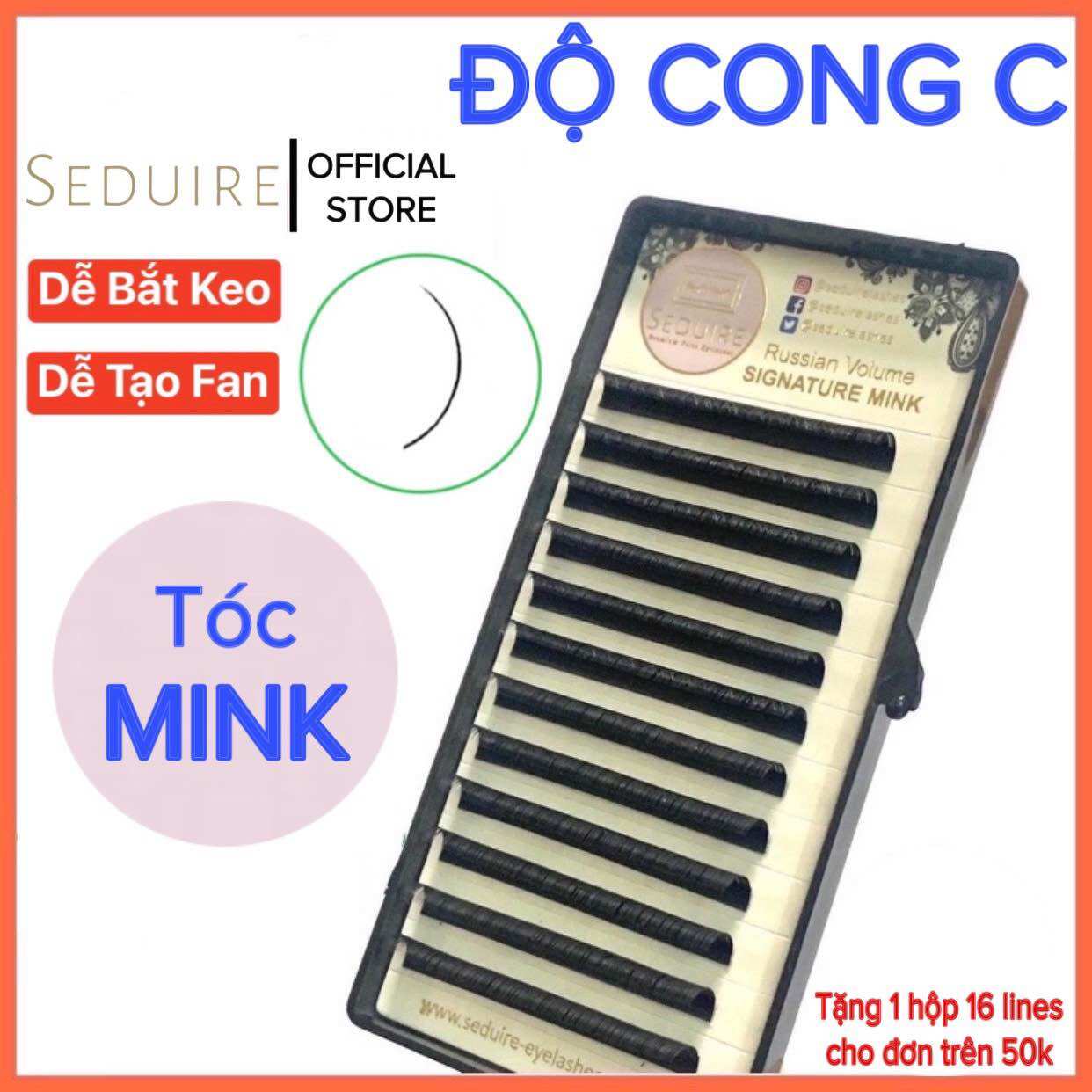 Mi khay seduire độ cong c tóc mink